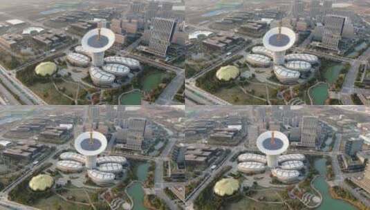 航拍武汉未来科技城高清在线视频素材下载