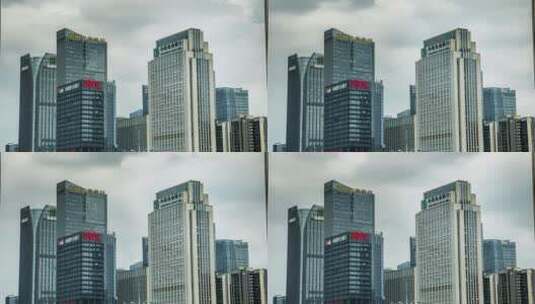 4k延时金融城银行大楼建筑高清在线视频素材下载