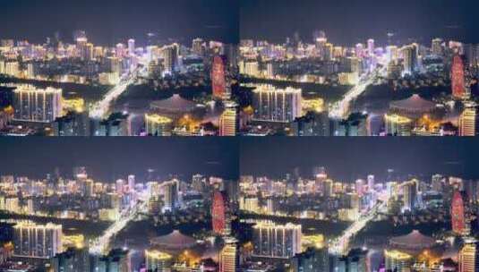 三亚城市夜景2高清在线视频素材下载