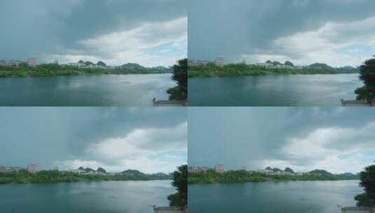 广西桂林山水延时摄影漓江暴风雨来临高清在线视频素材下载