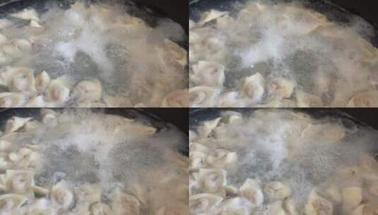 煮开的水饺高清在线视频素材下载
