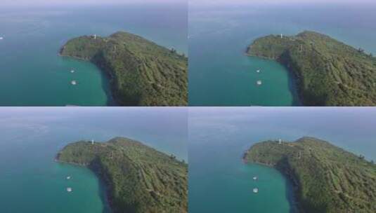 广西北海涠洲岛海滨海景自然风光航拍高清在线视频素材下载