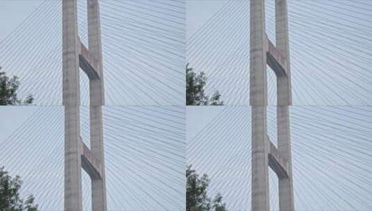 上海闵浦大桥特写桥墩高清在线视频素材下载