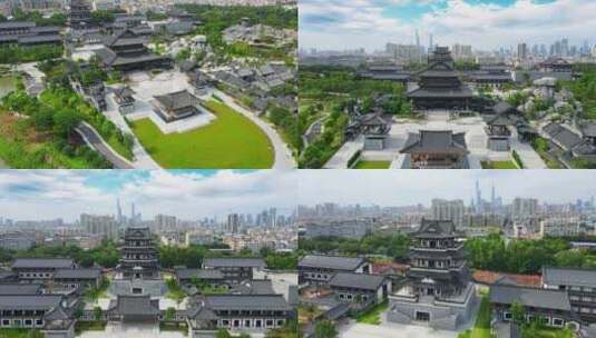 2022年 最新 广州文化馆 航拍高清在线视频素材下载