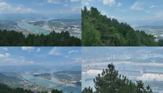 三峡大坝（带前景）高清在线视频素材下载