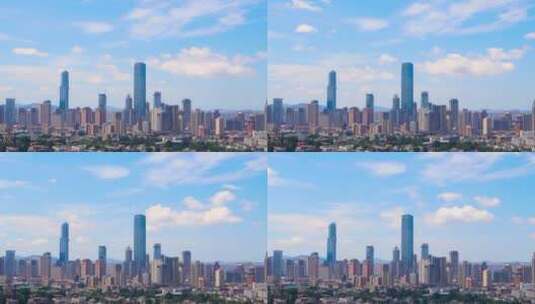 城市风光 蓝天白云延时高清在线视频素材下载