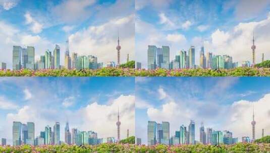 上海市陆家嘴城市风光高清在线视频素材下载