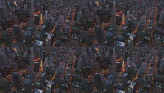 城市的夜景航拍高清在线视频素材下载