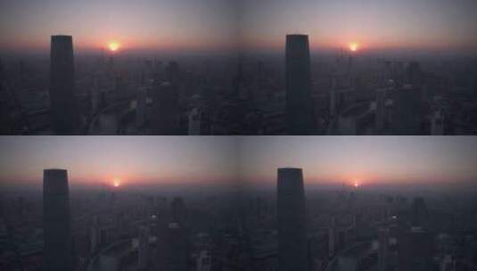 天津城市日落延时高清在线视频素材下载