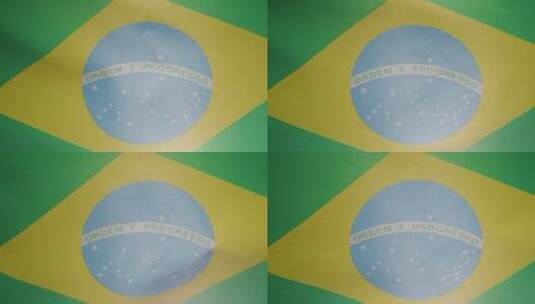 工作室拍摄的巴西国旗特写高清在线视频素材下载