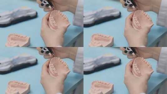 医疗-牙齿石膏模型测量02高清在线视频素材下载