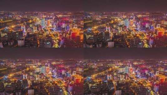 4k城市夜景航拍风光高清高清在线视频素材下载