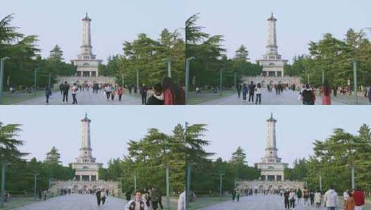 湖南烈士公园纪念碑广场高清在线视频素材下载