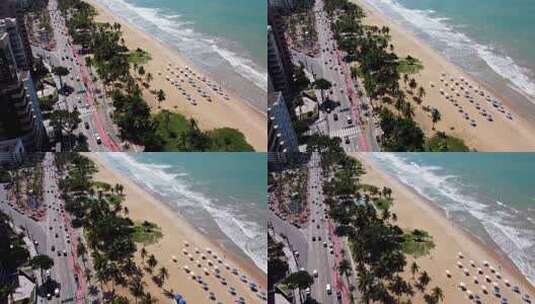累西腓州海岸城市伯南布哥。巴西东北部高清在线视频素材下载