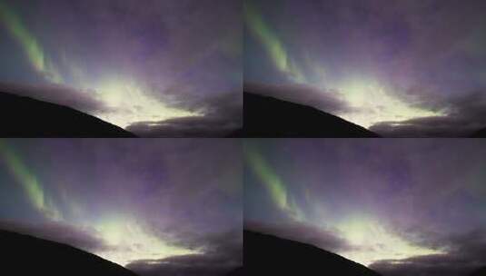 挪威山脉与北极光4K高清在线视频素材下载
