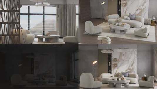 户型设计 三维客厅 超大客厅 简约大气客厅高清在线视频素材下载