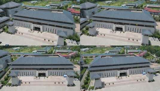 航拍湖北鄂州市博物馆高清在线视频素材下载