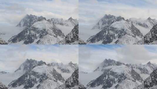 雪山延时景色高清在线视频素材下载