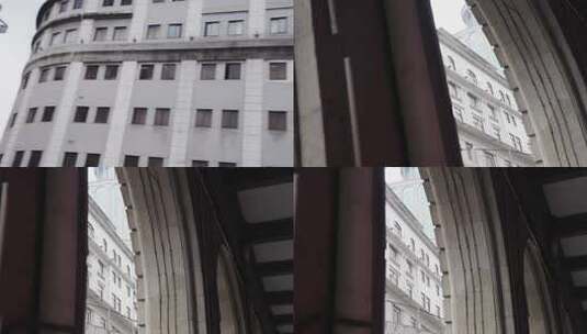 【4K50P】广州城市风光复古建筑框架构图高清在线视频素材下载