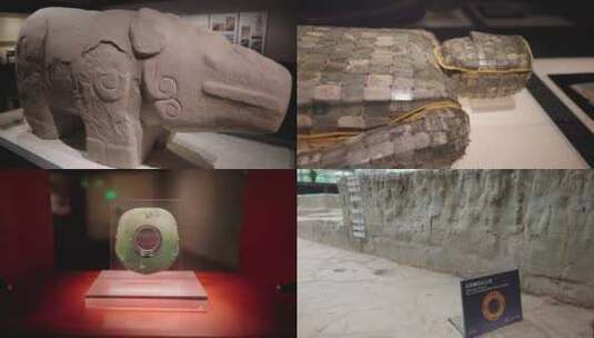 成都博物馆金沙遗址高清在线视频素材下载