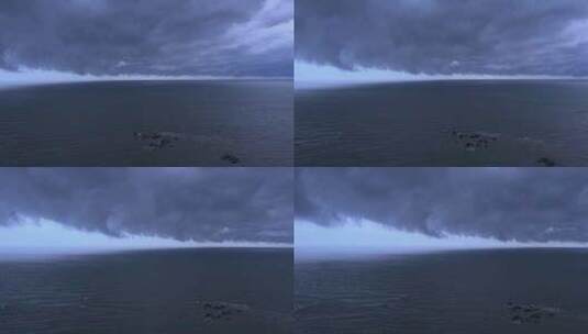 海南琼海博鳌 暴雨来临 海边城市 小镇 日出日落晚霞4k航拍高清在线视频素材下载