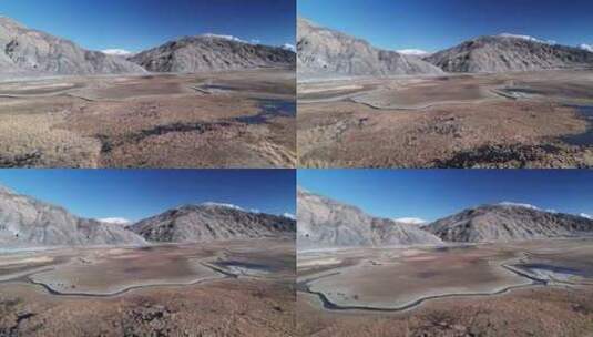 新疆喀什塔县塔合曼湿地风光高清在线视频素材下载