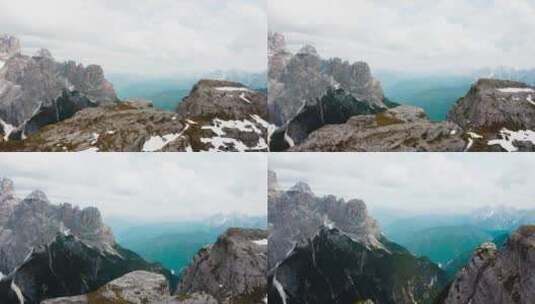 意大利阿尔卑斯山美丽的鸟瞰图。高清在线视频素材下载