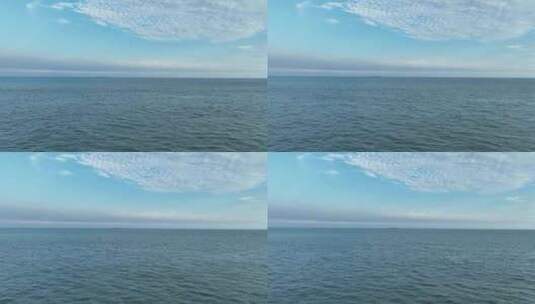大海航拍海洋海面无人机贴水面飞行飞越大海高清在线视频素材下载