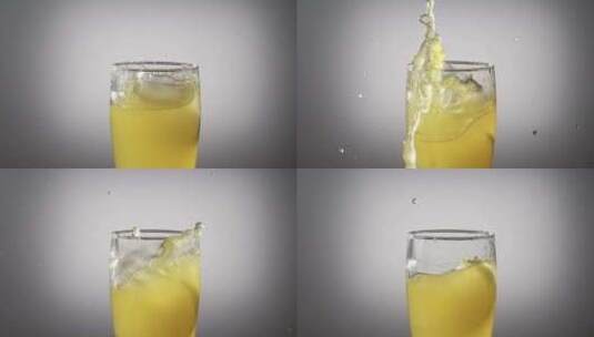 5k-高速倒橙汁、果汁，橙汁饮料加冰高清在线视频素材下载