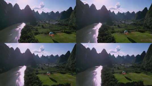 桂林山水黄布倒影风光高清在线视频素材下载