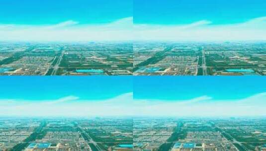 航拍4K高空飞机视角看城市扬州邗江区高清在线视频素材下载