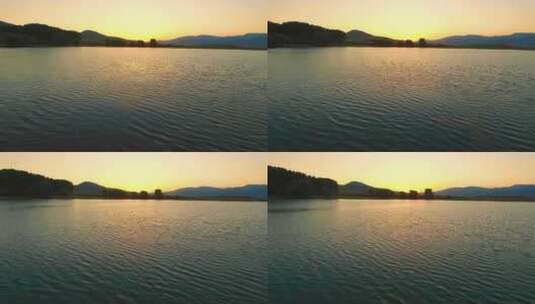 日落时的湖景高清在线视频素材下载