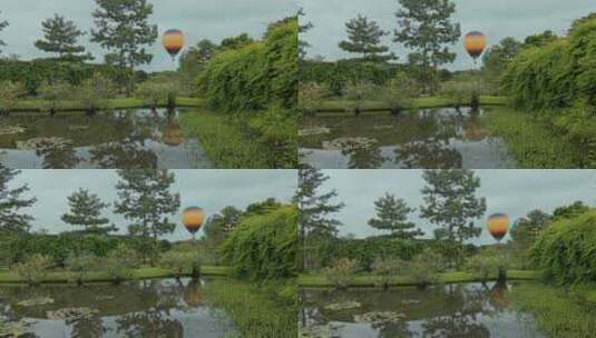 西双版纳热带雨林热气球高清在线视频素材下载