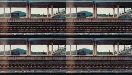 高铁行驶窗外景高清在线视频素材下载