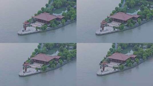 航拍上海浦江之首水文化展示馆高清在线视频素材下载