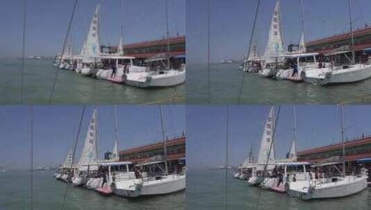 厦门国投帆船体验高清在线视频素材下载
