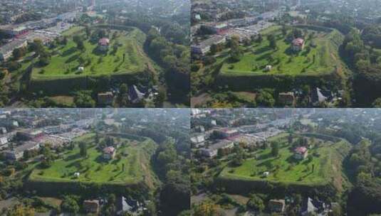 空中拍摄城市Volodymyr.乌克兰高清在线视频素材下载