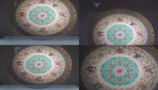 陶瓷博物馆展览品瓷器艺术品人文工艺品展示高清在线视频素材下载