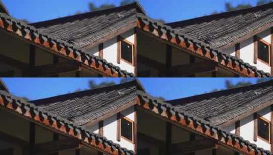 中国风老式建筑屋檐高清在线视频素材下载