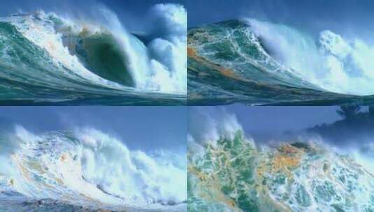 海浪浪花巨浪浪潮2高清在线视频素材下载