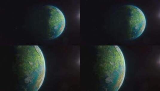 绿色星球太空地球宇宙高清在线视频素材下载