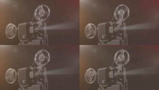 4K-老式电影放映机-胶片机高清在线视频素材下载