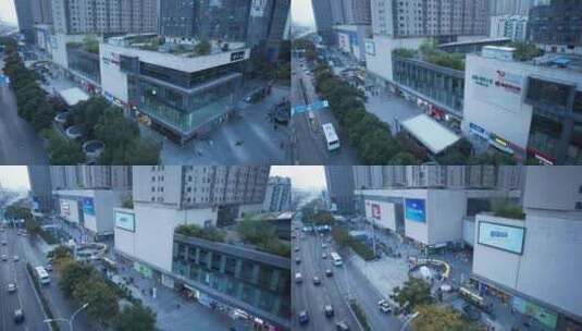 武汉汉阳人信汇广场商圈航拍高清在线视频素材下载