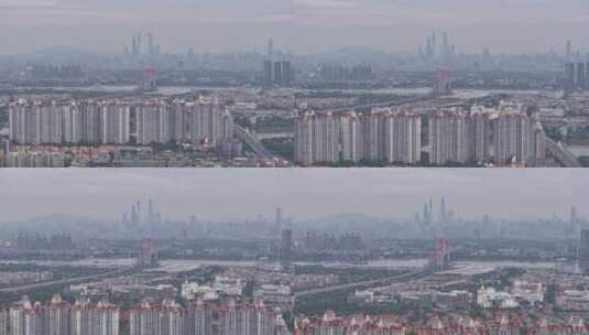 广州番禺区航拍珠江新城高清在线视频素材下载