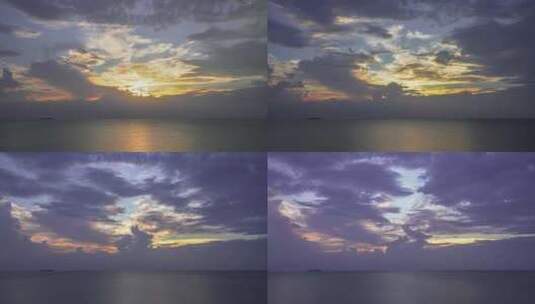 苏州太湖静山夕阳观景处日落延时高清在线视频素材下载