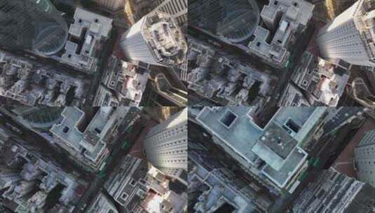 俯拍香港湾仔区建筑高清在线视频素材下载