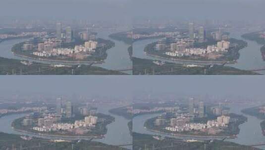 中国广东省广州市广州国际生物岛高清在线视频素材下载