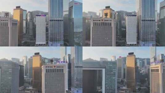 香港中环清晨CBD般拍高清在线视频素材下载