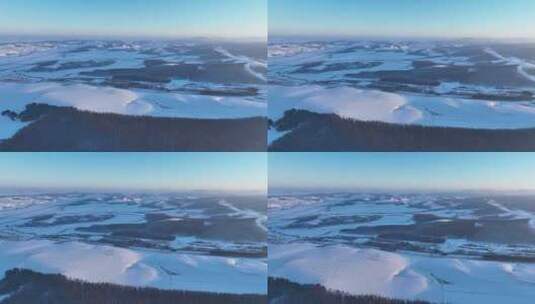 航拍严冬林海雪原风光高清在线视频素材下载