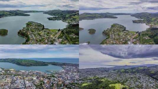 4K延时新西兰达尼丁城市风光高清在线视频素材下载